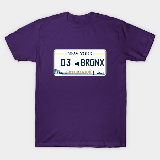 The bronx car license plate T-Shirt by Travellers